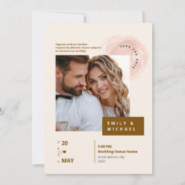 Elegante invitación a la boda fotográfica | ¡Perso