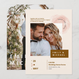 Elegante invitación a la boda fotográfica | ¡Perso