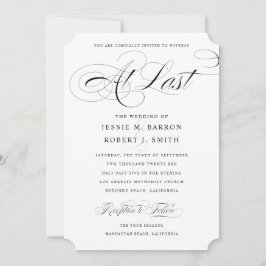 Elegante Invitación a la boda gay en última caligr