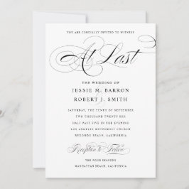 Elegante Invitación a la boda gay en última caligr