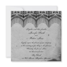 Elegante Invitación a la Boda Gótica de Lace Posh