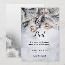 Elegante invitación a la Boda Gris