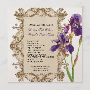 Elegante invitación a la boda - Iris Purple Elegan