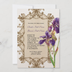Elegante invitación a la boda - Iris Purple Elegan