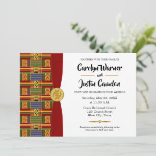 Elegante Invitación a la boda Kente K84
