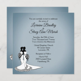 Elegante invitación a la boda lesbiana
