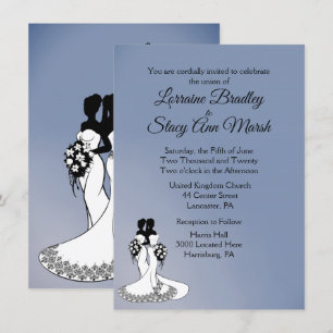 Elegante invitación a la boda lesbiana