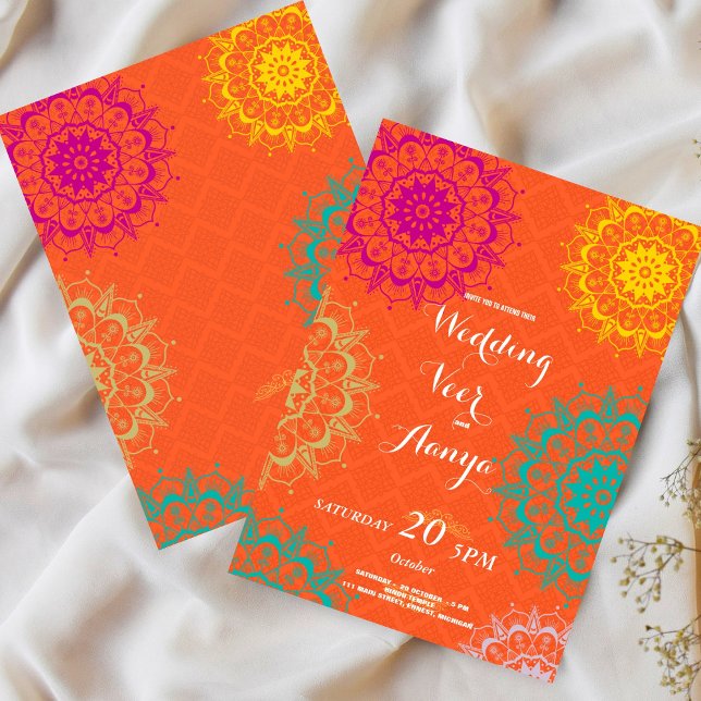 Elegante invitación a la boda Mehndi (Subido por el creador)