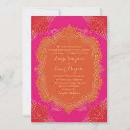 Elegante invitación a la boda Mehndi