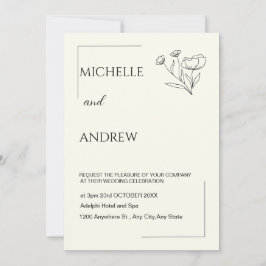 Elegante invitación a la boda Minimalista