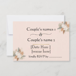 Elegante invitación a la boda Minimalista