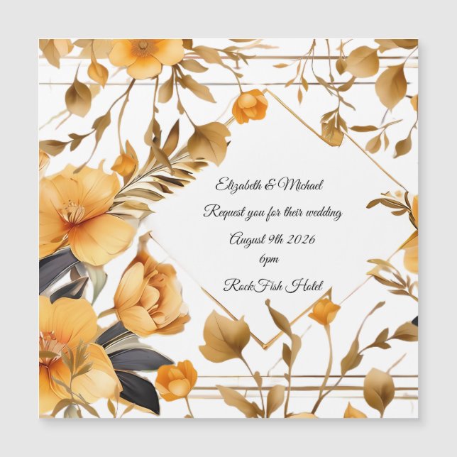 Elegante invitación a la boda Minimalista (Anverso)