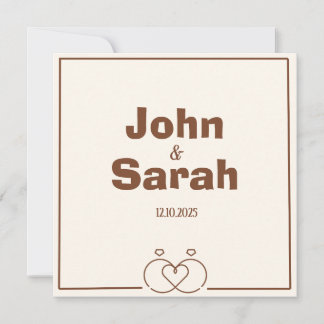 Elegante invitación a la boda Minimalista