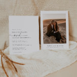 Elegante invitación a la boda Minimalista<br><div class="desc">Este es un elegante y moderno formulario de invitación a la boda que presenta un hermoso tipo de letra caligráfica y un diseño minimalista. Edite la mayoría de las* palabras y todos los colores. * la palabra "y" no es editable . // Para los artículos que coincidan, por favor visite...</div>