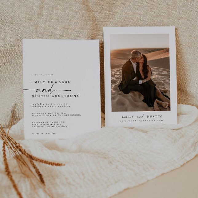 Elegante invitación a la boda Minimalista (Subido por el creador)
