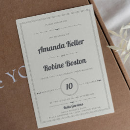 Elegante invitación a la boda Minimalista