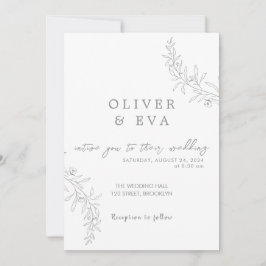 Elegante invitación a la boda Minimalista