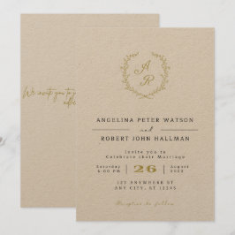 Elegante invitación a la boda Minimalista, con pre