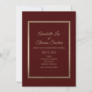 Elegante invitación a la boda minimalista de aránd