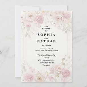Elegante invitación a la boda Minimalista de fotos
