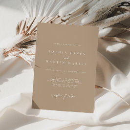 Elegante invitación a la boda Minimalista de la ta