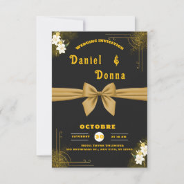 Elegante invitación a la boda Minimalista - Editab