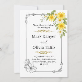 Elegante Invitación a la Boda Moderna - Simple