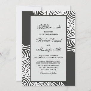 Elegante invitación a la boda musulmana