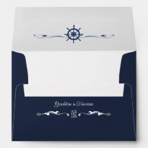 Elegante invitación a la boda náutica