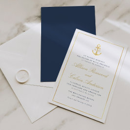 elegante invitación a la boda náutica