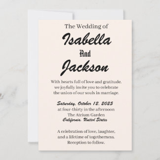 Elegante Invitación a la Boda Negra y Oro - L form