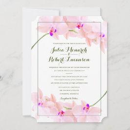 Elegante invitación a la boda orquídea