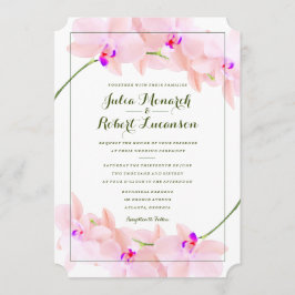Elegante invitación a la boda orquídea