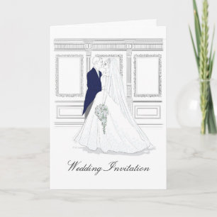 Elegante Invitación a la Boda Primer Beso