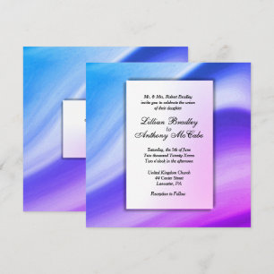 Elegante Invitación a la Boda Púrpura