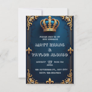 Elegante invitación a la boda real