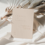 Elegante invitación a la boda rosa de Rubor Minima<br><div class="desc">Esta sencilla y elegante invitación es perfecta para un boda moderno. El diseño presenta un tipo de letra manuscrito y un diseño minimalista moderno. Diseñado para coordinar con para la colección de invitaciones a bodas "SERENA". Para cambiar los nombres, la ubicación y la fecha del boda y otros detalles, haga...</div>