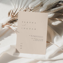 Elegante invitación a la boda rosa de Rubor Minima