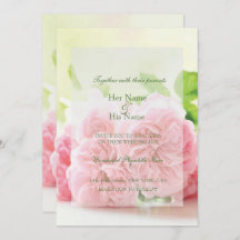 Elegante Invitación a la boda Rosa de verano rosad