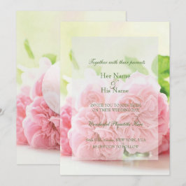 Elegante Invitación a la boda Rosa de verano rosad