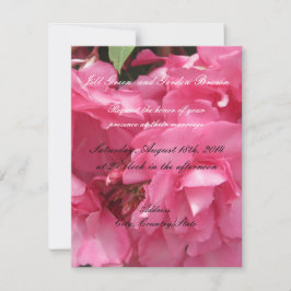 Elegante invitación a la boda rosa rosa