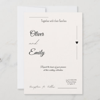 Elegante Invitación a la boda - sencillo y moderno