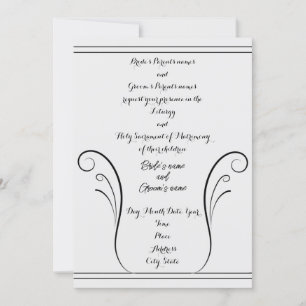 Elegante Invitación a la Boda Swirl