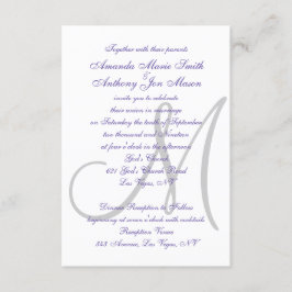 Elegante Invitación a la Boda Ultra Violeta Inicia