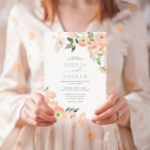 Elegante invitación a la boda verde de Rubor y Sag