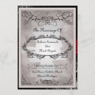 Elegante invitación a la boda victoriana