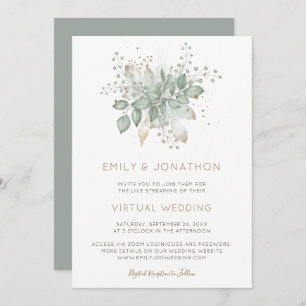 Elegante Invitación a la boda virtual del sabio de