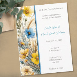 Elegante Invitación a la boda White SnowDrop