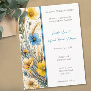Elegante Invitación a la boda White SnowDrop