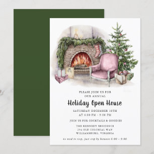Elegante Invitación a la Casa Abierto de Acuarela